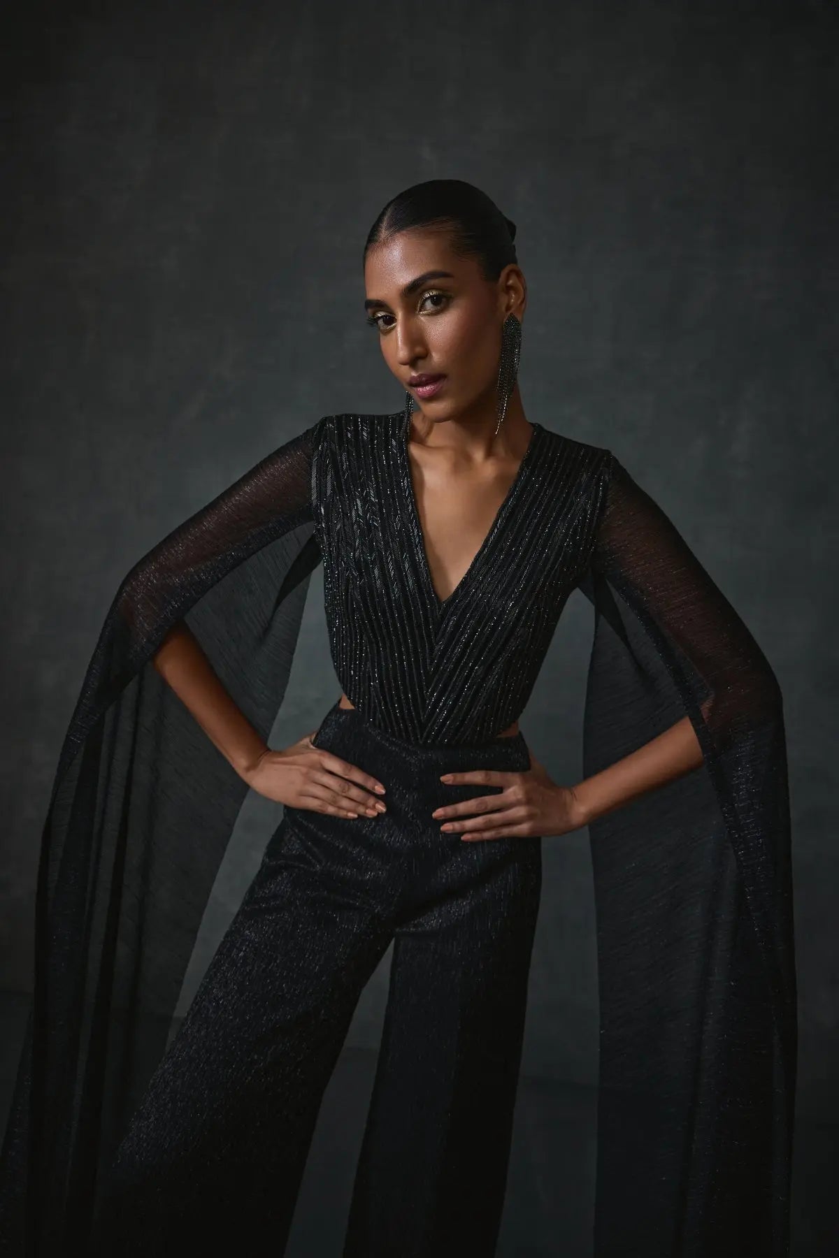 Glissara Cape Sleeves Jumpsuit Namrata Joshipura Online