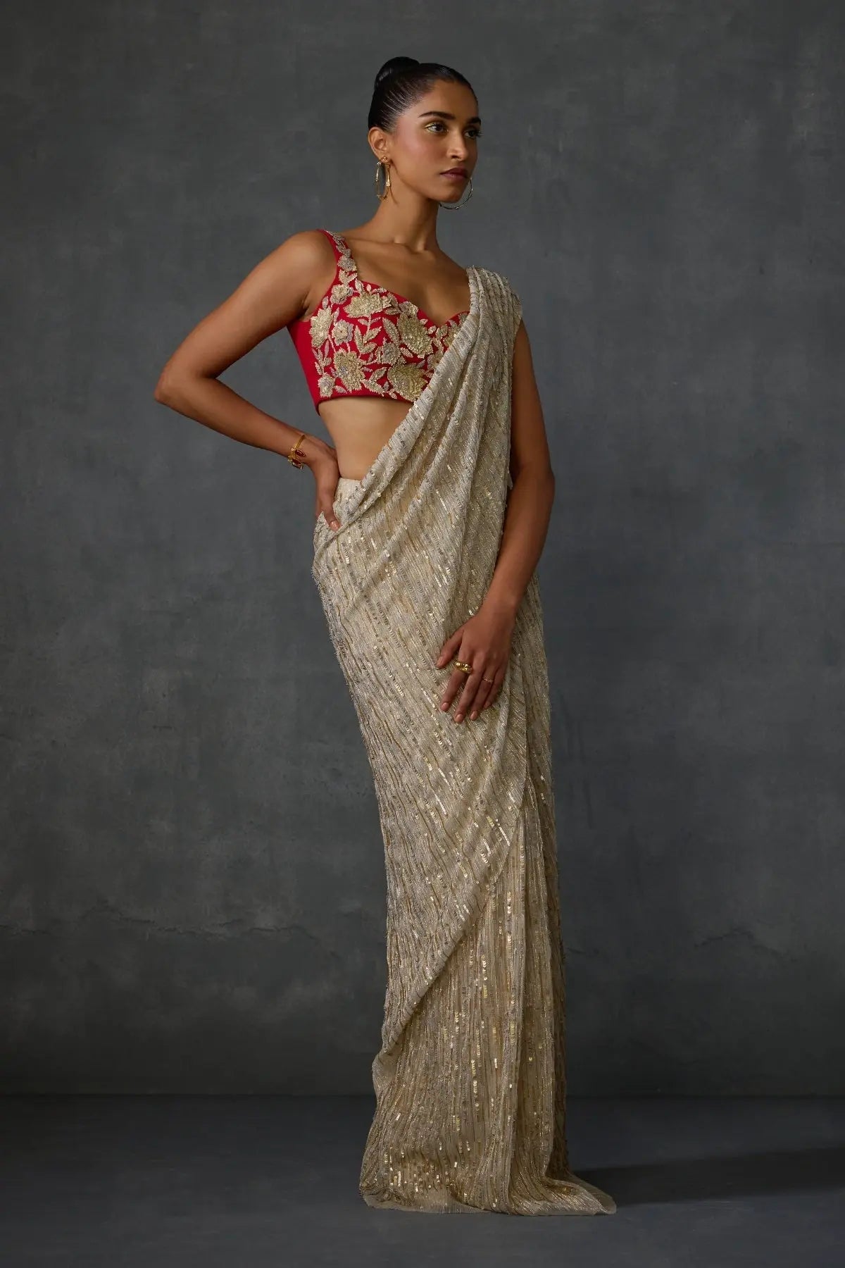 Autumn Bloom Draped Saree Namrata Joshipura Online