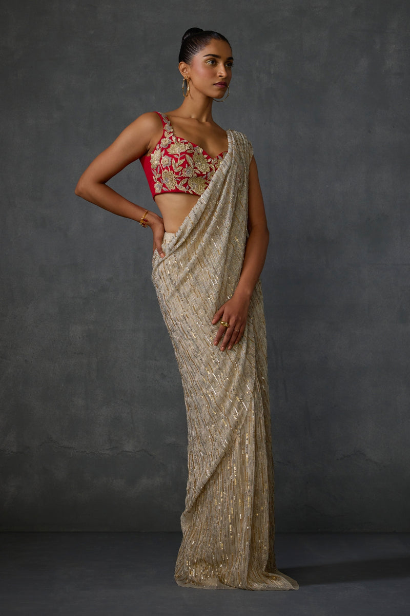 Autumn Bloom Draped Saree