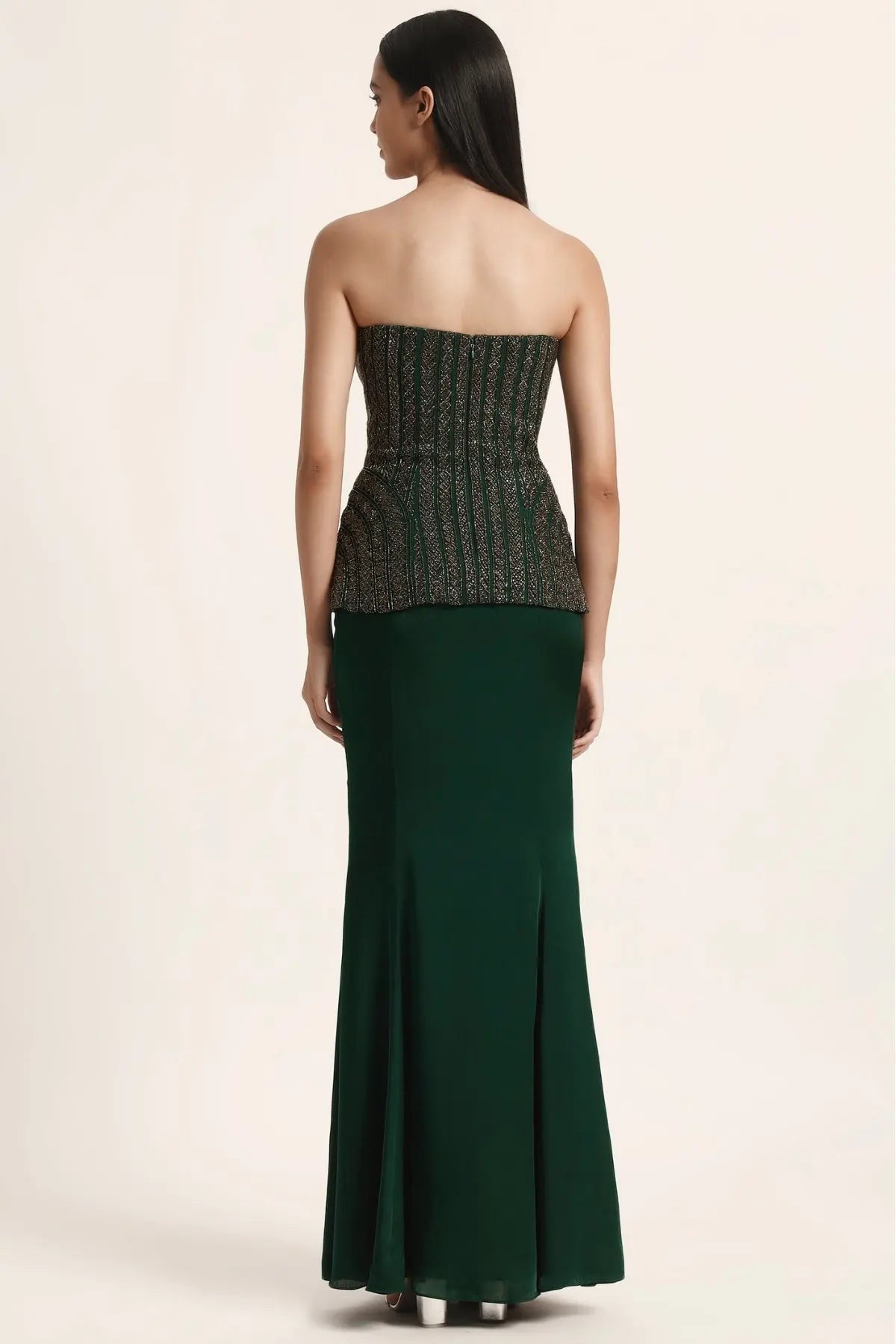 Track Line Corset With Slit Skirt Namrata Joshipura Online