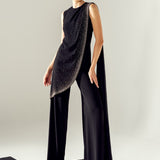 PEARL SHOWER DRAPE JUMPSUIT