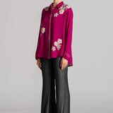 MOON PETAL FRONT OPEN SHIRT