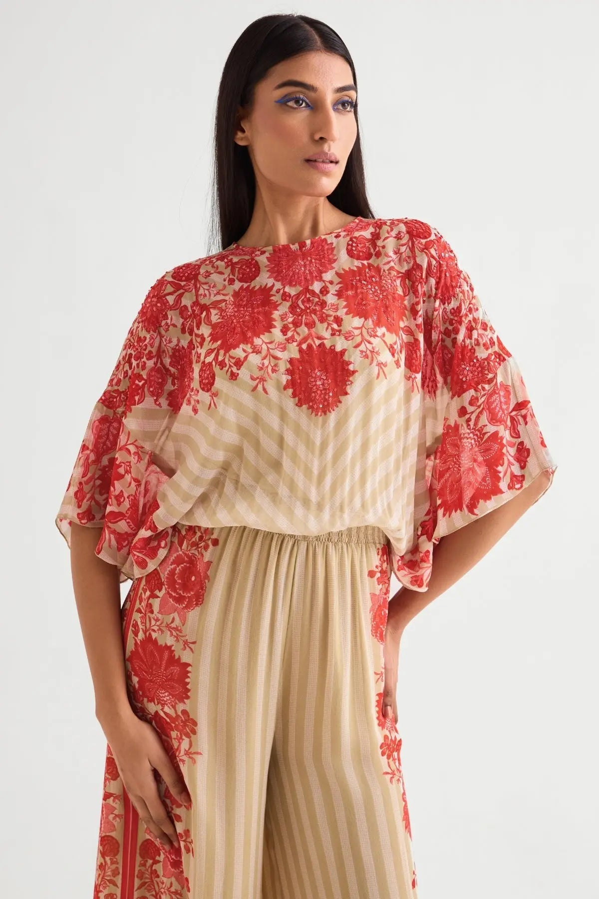 Floret Side Frill Jumpsuit Namrata Joshipura Online