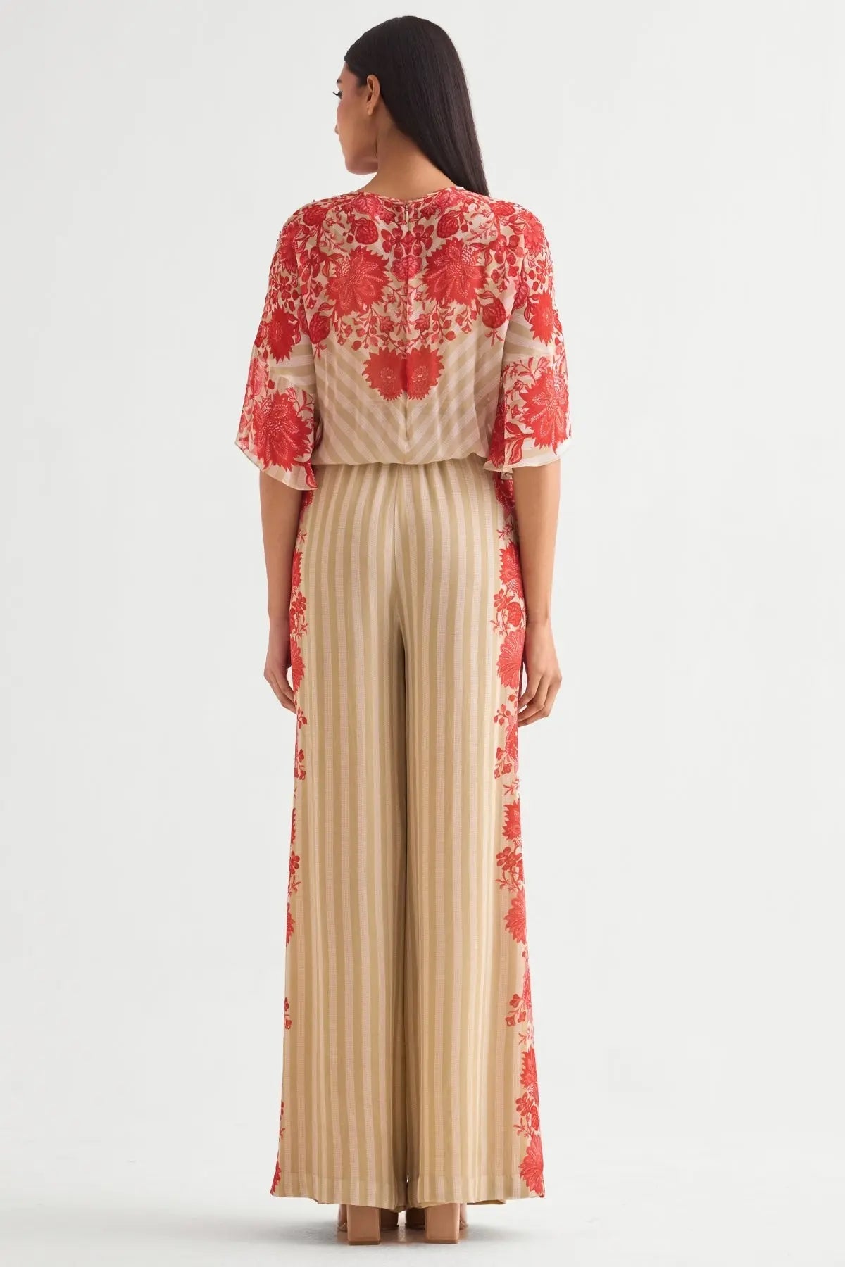 Floret Side Frill Jumpsuit Namrata Joshipura Online