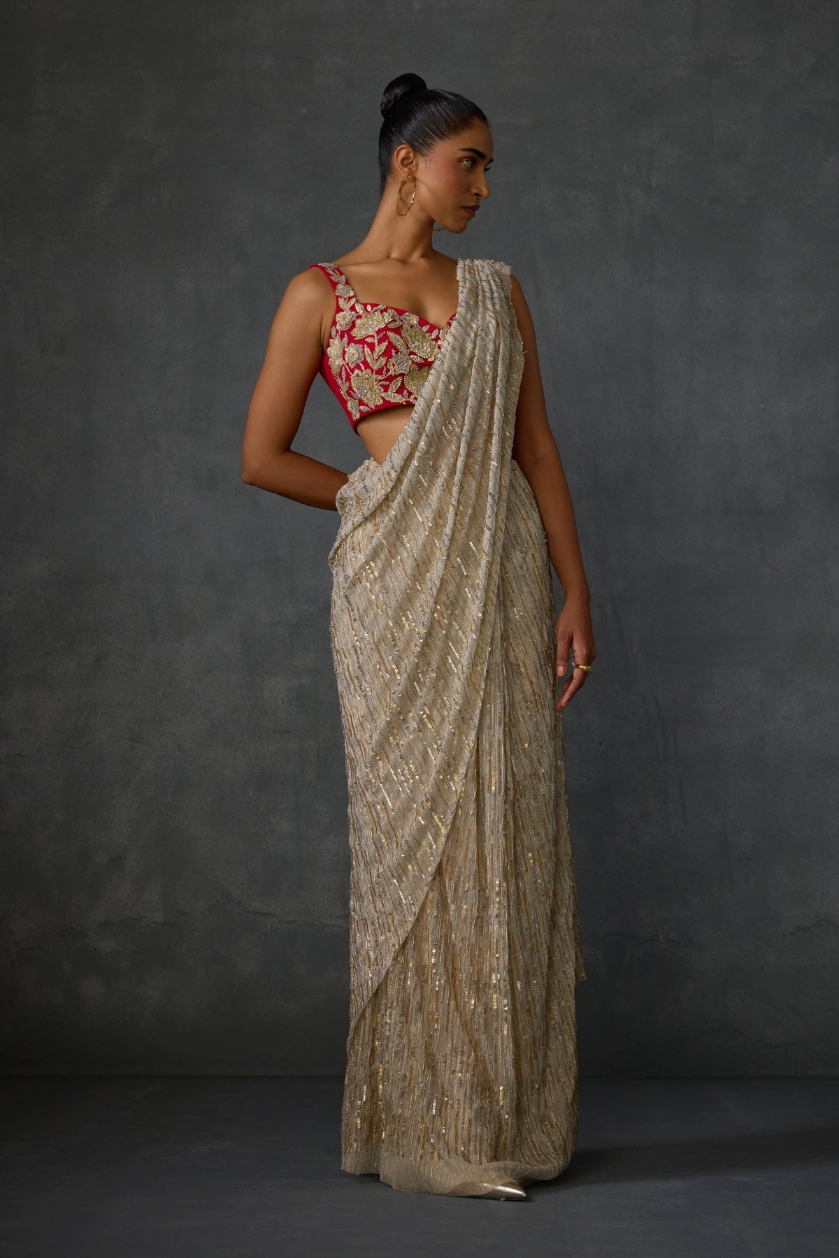 Autumn Bloom Draped Saree Namrata Joshipura Online