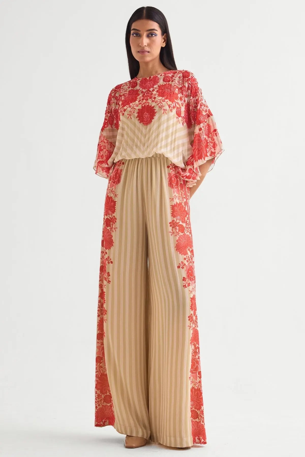 Floret Side Frill Jumpsuit Namrata Joshipura Online