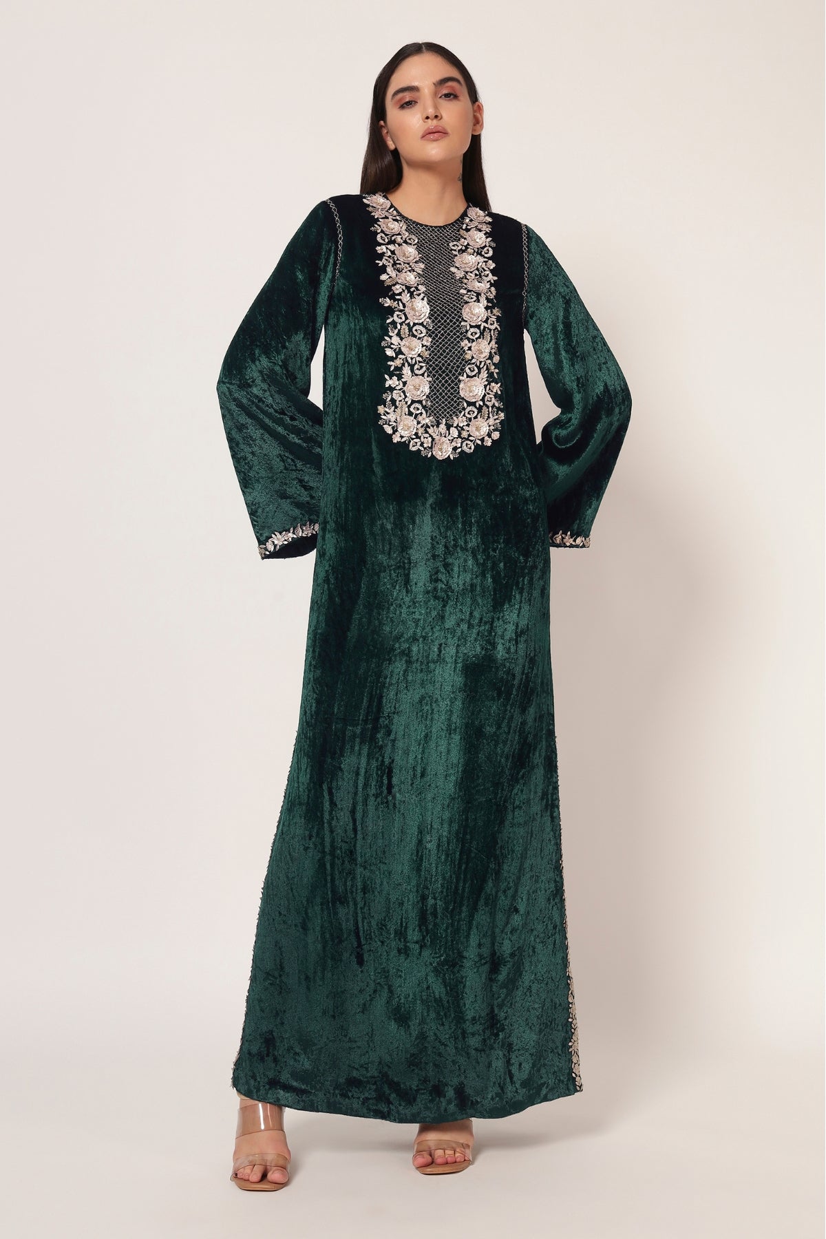 TIMELESS BLOOM YOKE LONG KAFTAN Namrata Joshipura Online