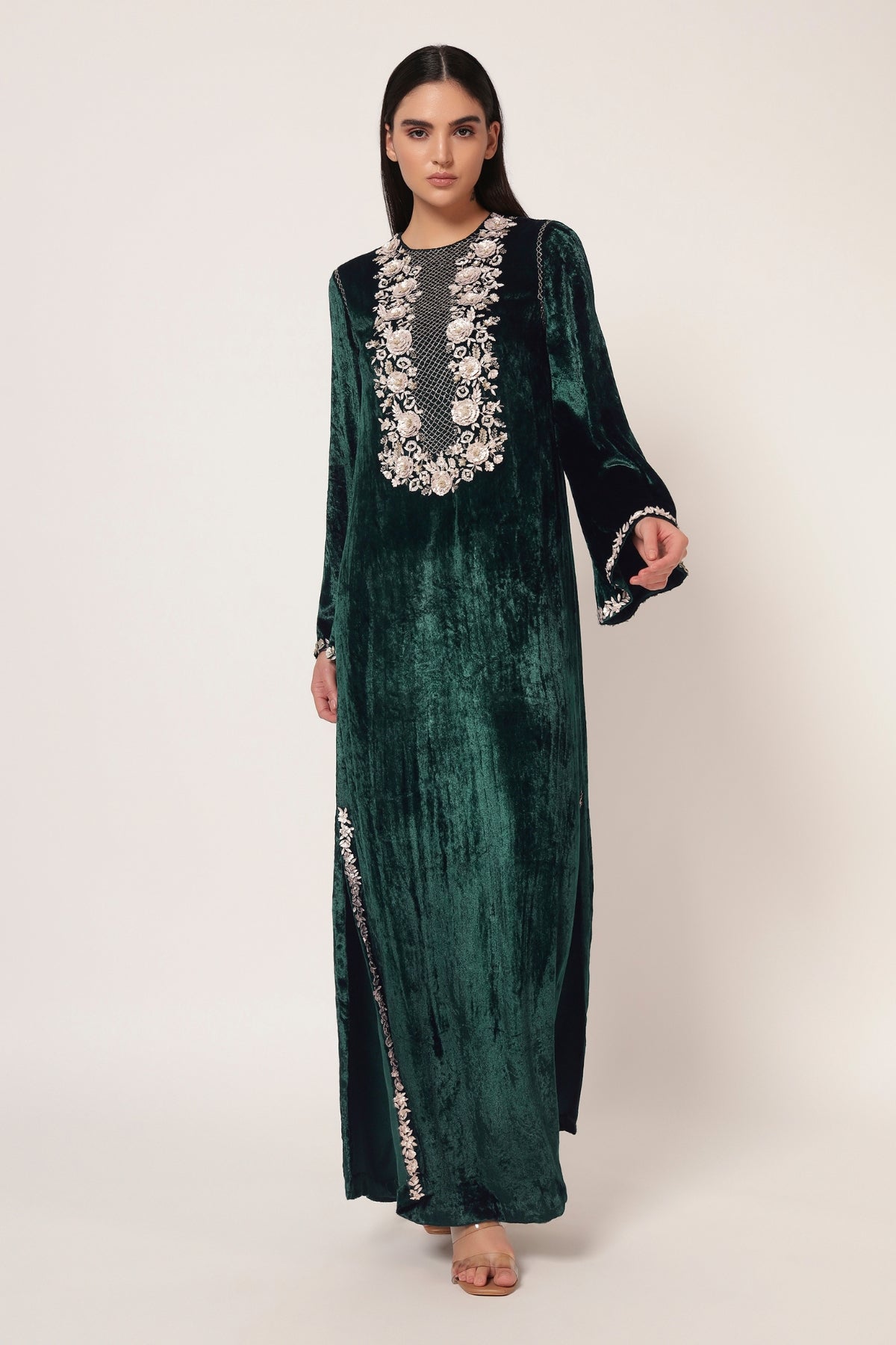 TIMELESS BLOOM YOKE LONG KAFTAN Namrata Joshipura Online