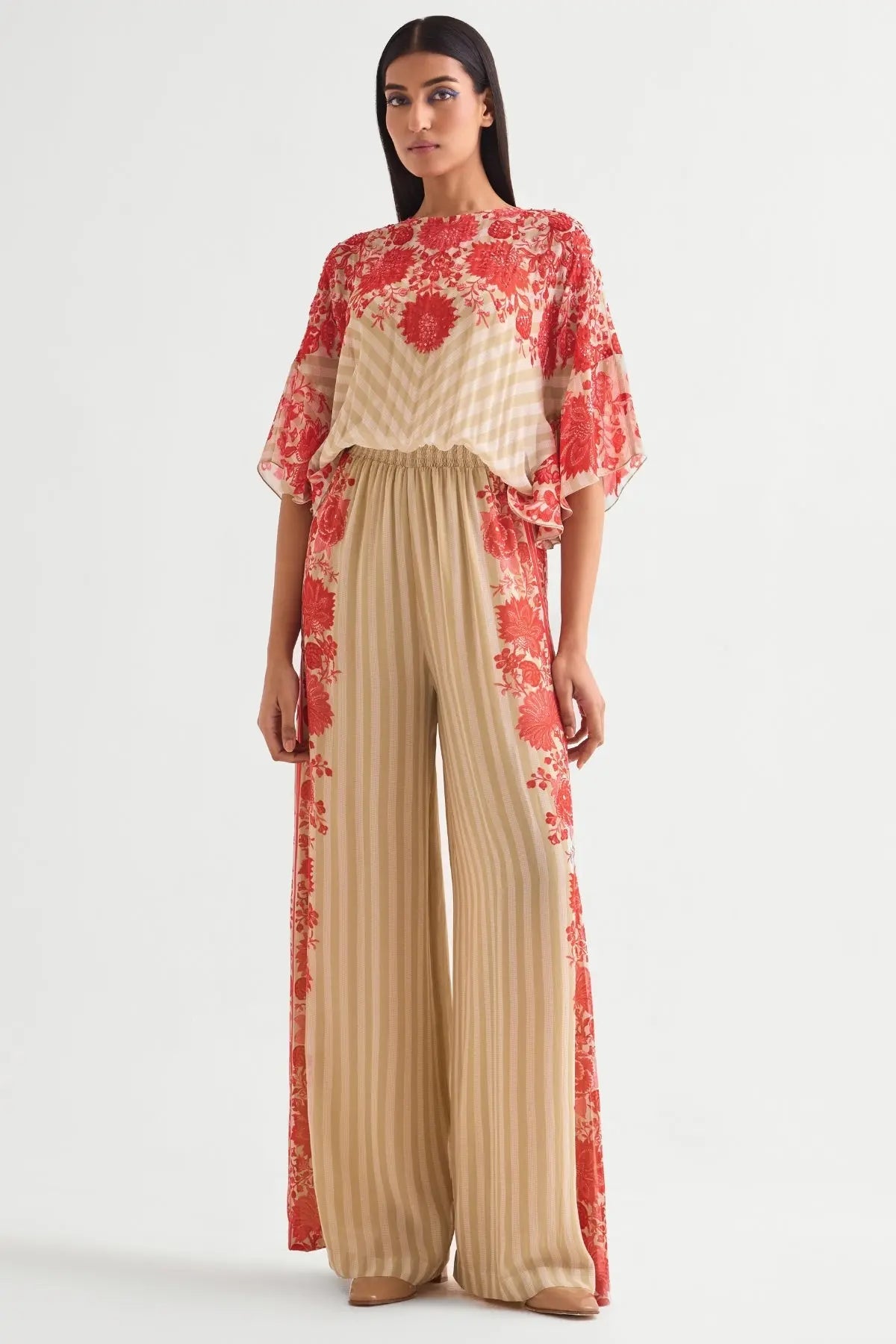 Floret Side Frill Jumpsuit Namrata Joshipura Online