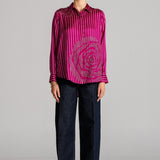 ROSETTE STRIPED SHIRT