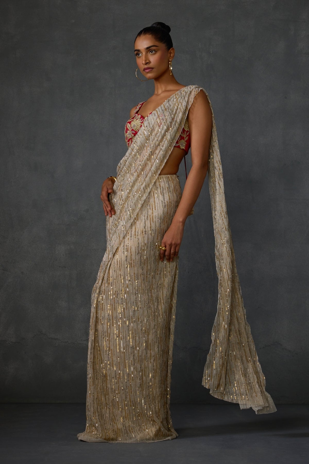 Autumn Bloom Draped Saree Namrata Joshipura Online