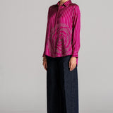 ROSETTE STRIPED SHIRT