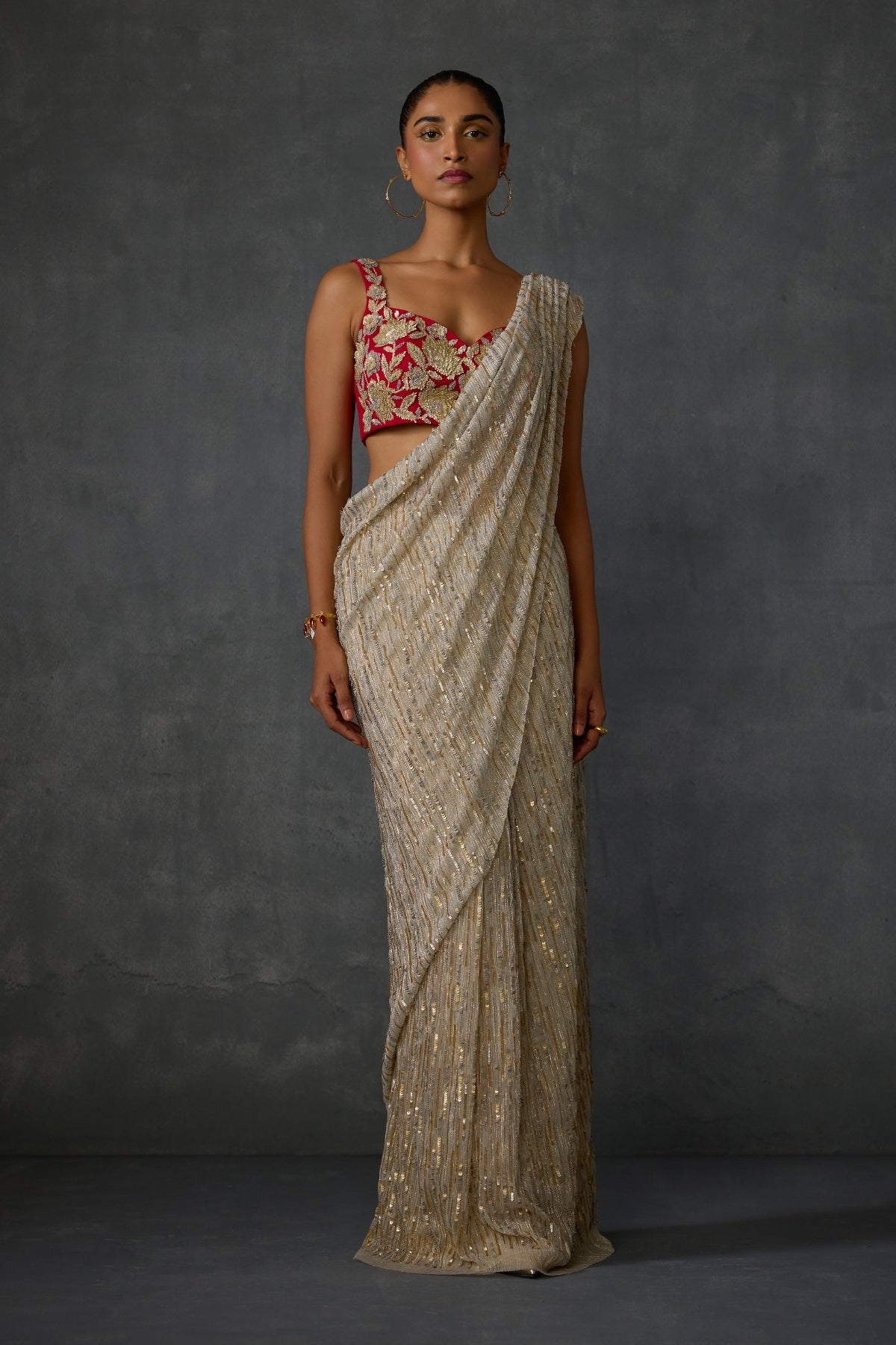 Autumn Bloom Draped Saree Namrata Joshipura Online