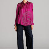 ROSETTE STRIPED SHIRT