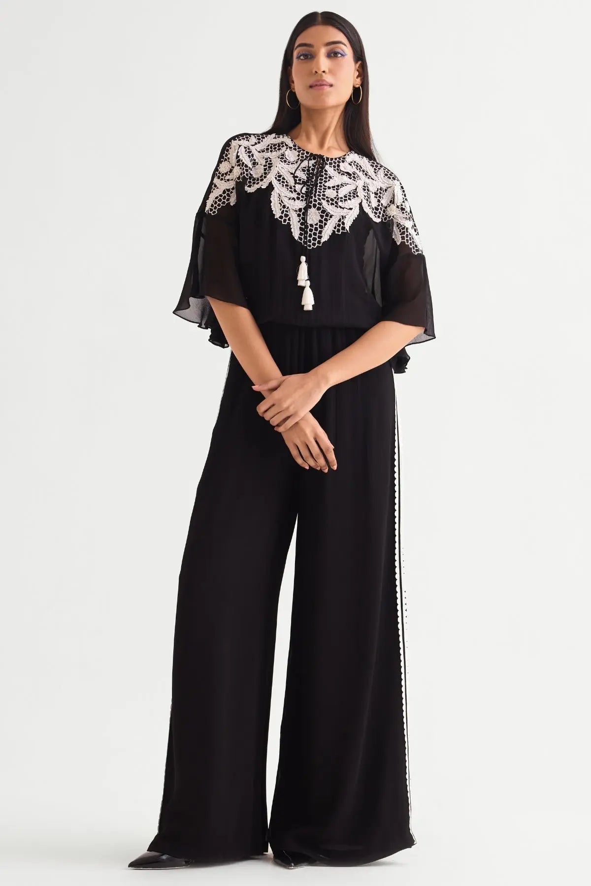 Honey Bee Side Frill Jumpsuit Namrata Joshipura Online