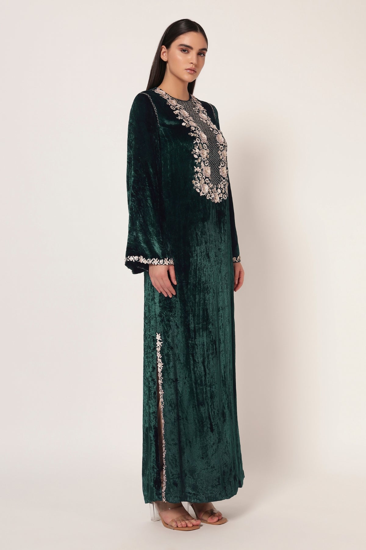 TIMELESS BLOOM YOKE LONG KAFTAN Namrata Joshipura Online