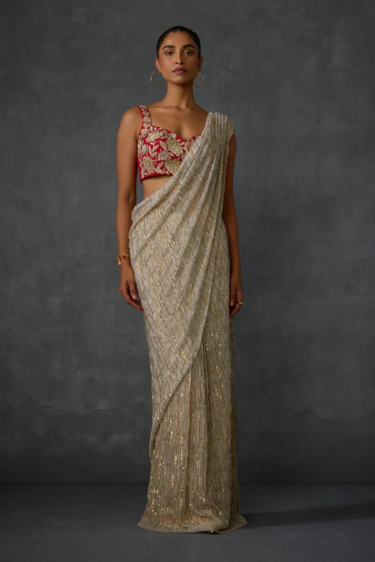 Autumn Bloom Draped Saree Namrata Joshipura Online