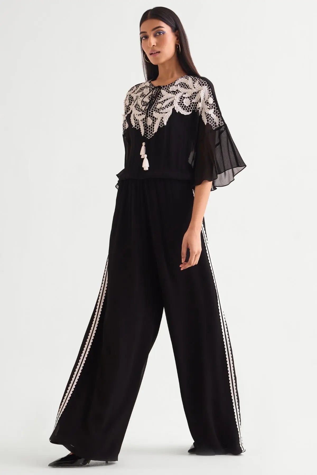 Honey Bee Side Frill Jumpsuit Namrata Joshipura Online
