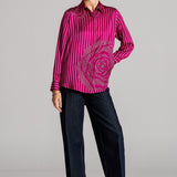 ROSETTE STRIPED SHIRT