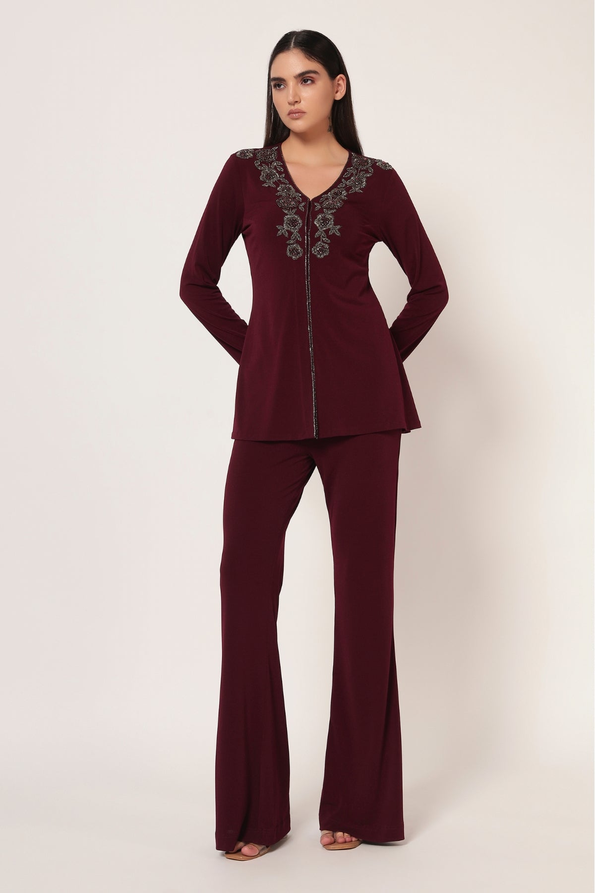 MARIELLE FRONT OPEN CO-ORDSET Namrata Joshipura Online