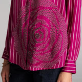 ROSETTE STRIPED SHIRT