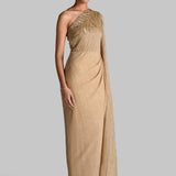 SHIMMER CORDELIA ONE OFF SHOULDER GOWN