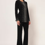 SILVER DUST FRONT OPEN CO-ORD SET Namrata Joshipura Online