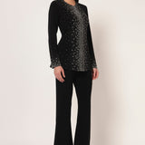 SILVER DUST FRONT OPEN CO-ORD SET Namrata Joshipura Online