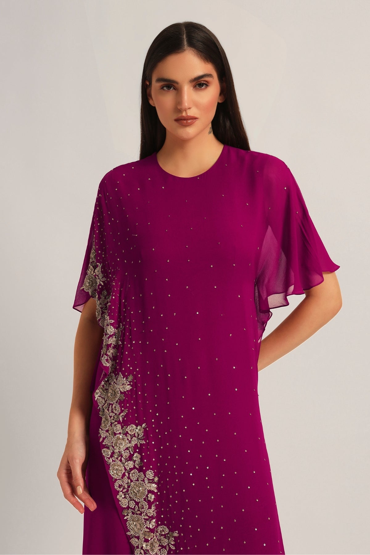 AMARA INTRICATE FRONT FLAP JUMPSUIT Namrata Joshipura Online