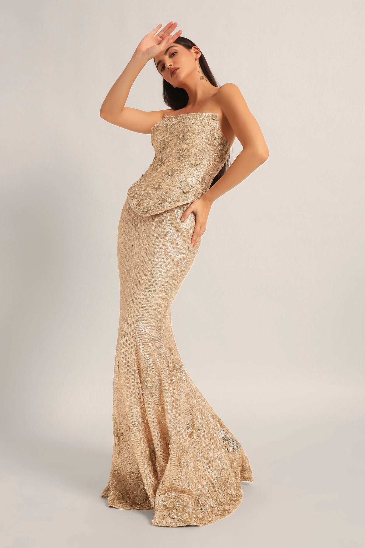 AMARA INTRICATED CORSET WITH DRAPE SKIRT Namrata Joshipura Online