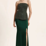 Track Line Corset With Slit Skirt Namrata Joshipura Online
