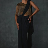 Akari Fringe Draped Saree Namrata Joshipura Online