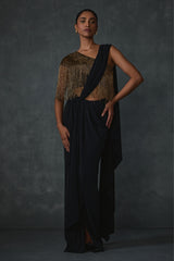 Akari Fringe Draped Saree