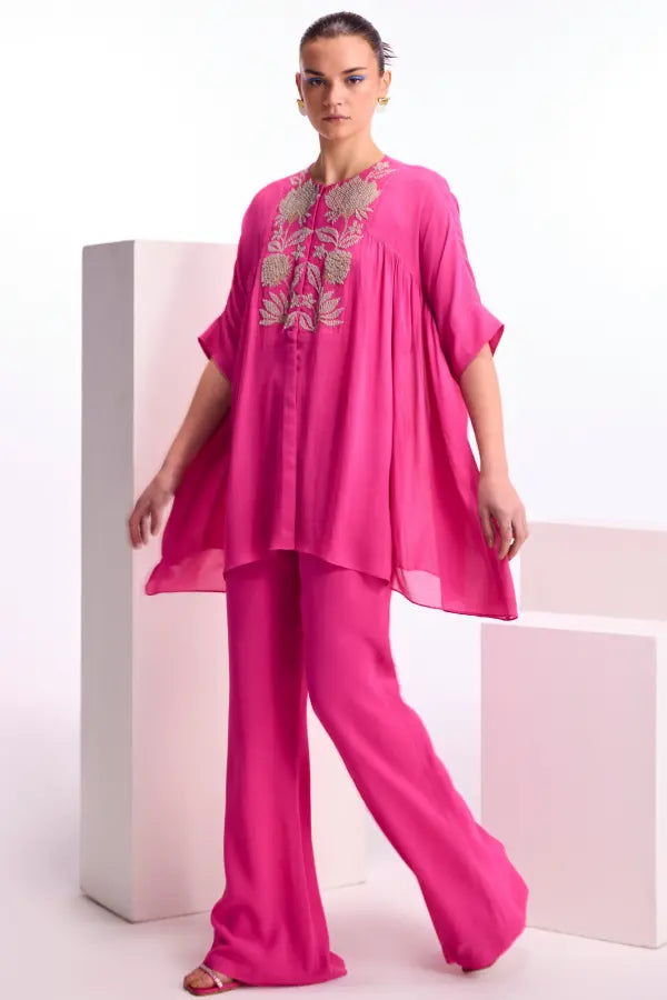 Hibiscus Gathered Co-ord Set Namrata Joshipura