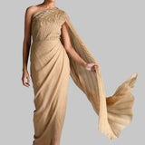 SHIMMER CORDELIA ONE OFF SHOULDER GOWN