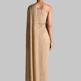 SHIMMER CORDELIA ONE OFF SHOULDER GOWN