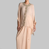 GOLD GILT KAFTAN TOP WITH DRAPED SKIRT