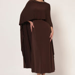 FRONT DRAPE NECK EMBROIDERED DRESS Namrata Joshipura Online