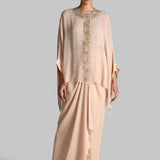 GOLD GILT KAFTAN TOP WITH DRAPED SKIRT