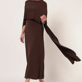 FRONT DRAPE NECK EMBROIDERED DRESS Namrata Joshipura Online