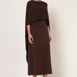 FRONT DRAPE NECK EMBROIDERED DRESS Namrata Joshipura Online