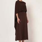 FRONT DRAPE NECK EMBROIDERED DRESS Namrata Joshipura Online