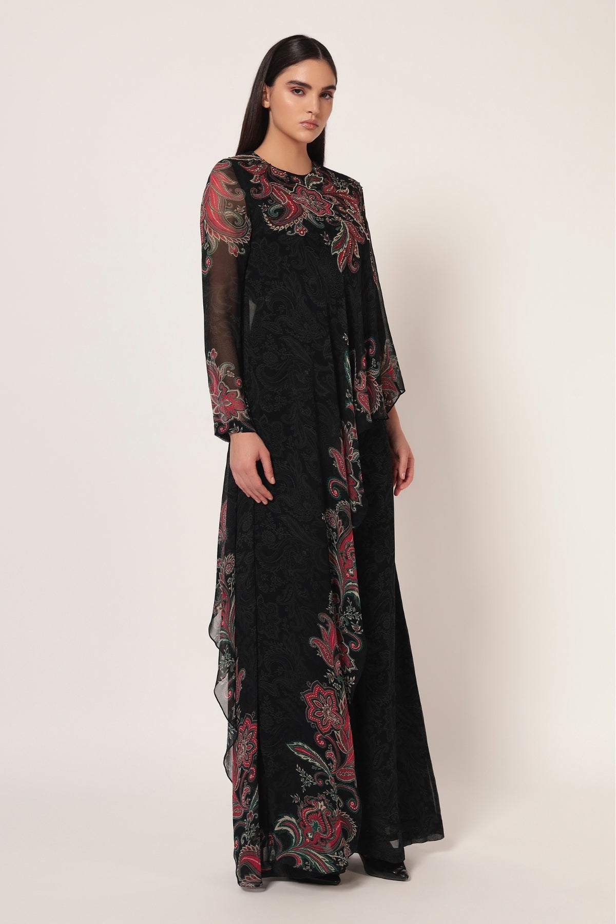 PAISLEY PRINTED SIDE TRAIL JUMPSUIT Namrata Joshipura Online