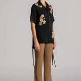 MOON PETAL WAIST TIE TOP