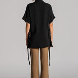 MOON PETAL WAIST TIE TOP