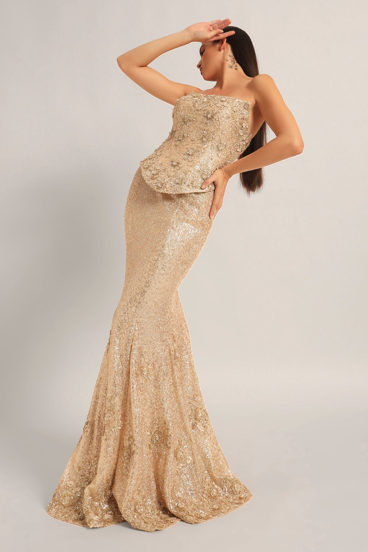 AMARA INTRICATED CORSET WITH DRAPE SKIRT Namrata Joshipura Online