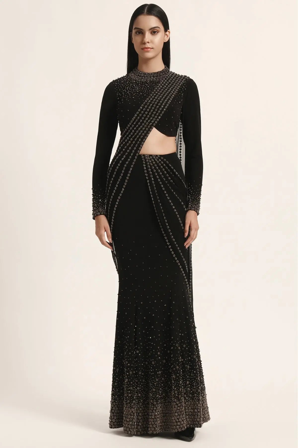 Silver Dust Saree With Blouse Namrata Joshipura Online