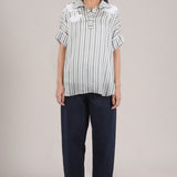 AURA BACK TIE STRIPED TOP