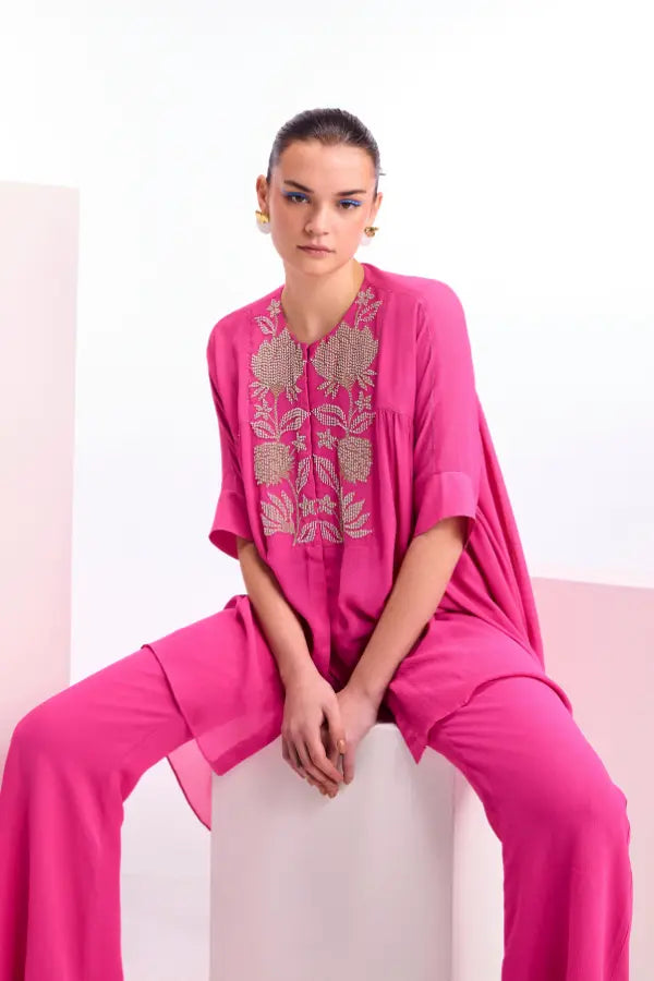Hibiscus Gathered Co-ord Set Namrata Joshipura