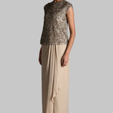 AMARA TOP WITH DRAPED SKIRT